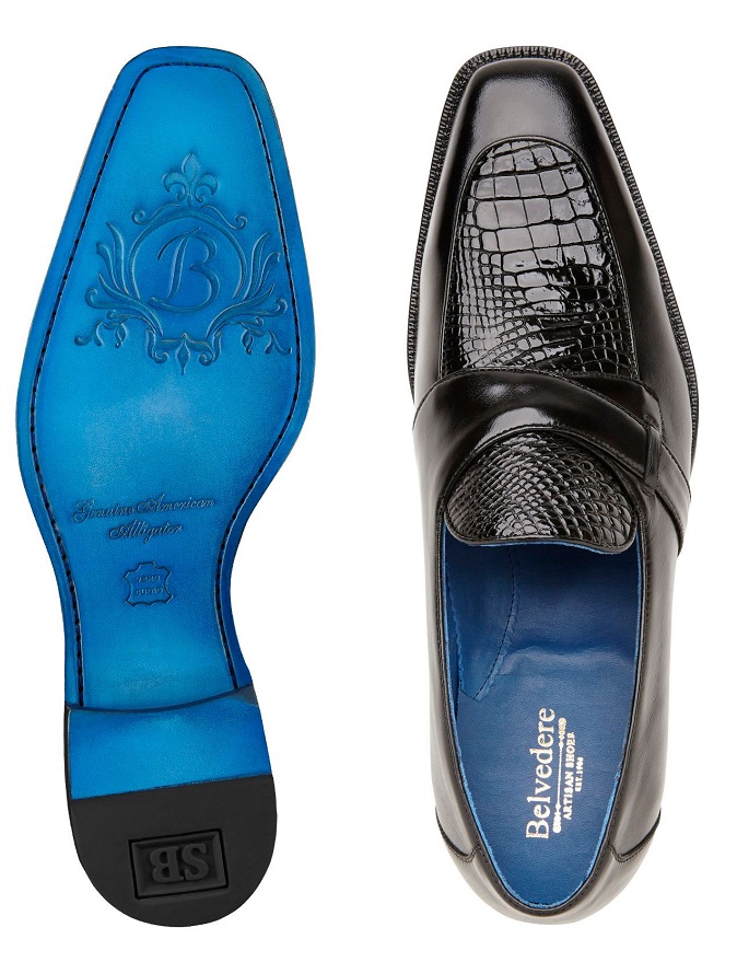 example of an alligator skin Belvedere shoe