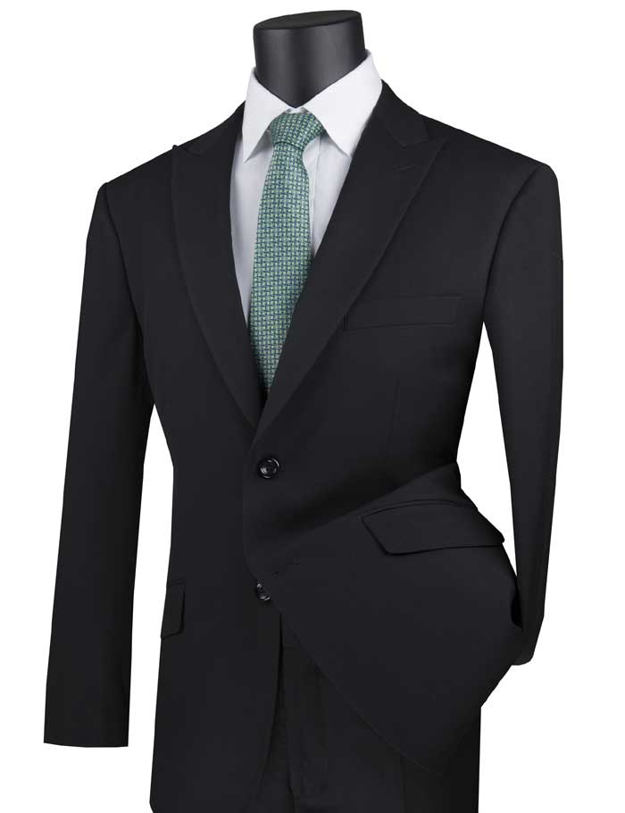 Mannequin dressed in a black suit