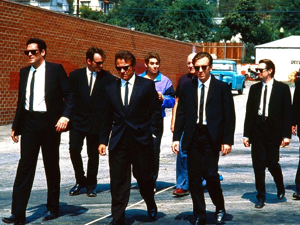 Scene from Movie Reservoir Dogs wearing Black suits